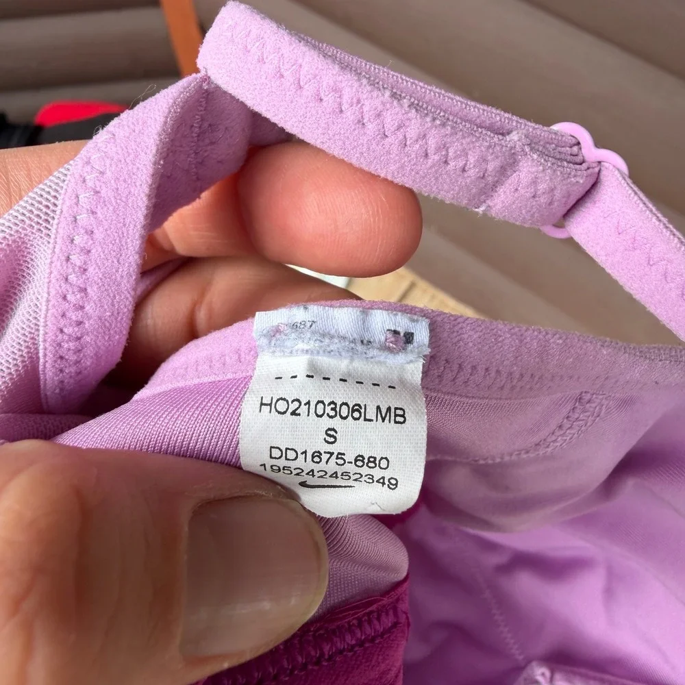Nike Indy Sports Bra Womens Small Pink Dri-FIT Adjustable Straps DD1675-680